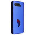 Étui à Rabat Asus ROG Phone 5 - Fibre de Carbone - Bleu