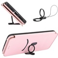 Étui à Rabat Motorola Moto E30/E40 - Fibre de Carbone - Rose Doré