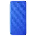 Étui à Rabat Motorola Moto G50 5G - Fibre de Carbone - Bleu