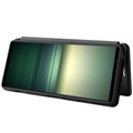Étui à Rabat Sony Xperia 1 IV - Fibre de Carbone - Noir
