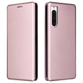 Étui à Rabat Sony Xperia 10 V - Fibre de Carbone