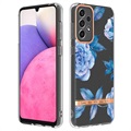 Coque Samsung Galaxy A33 5G en TPU - Série Flower - Pivoine Bleue