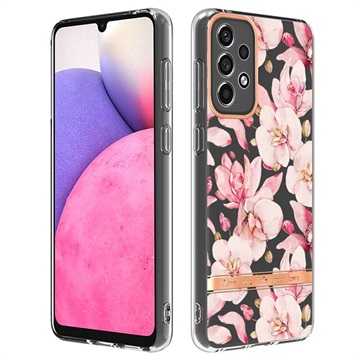 Coque Samsung Galaxy A33 5G en TPU - Série Flower - Gardénia Rose