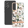 Coque Samsung Galaxy A53 5G en TPU - Série Flower - Gardénia Vert