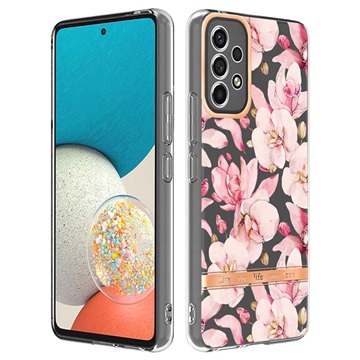 Coque Samsung Galaxy A53 5G en TPU - Série Flower - Gardénia Rose