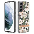 Coque Samsung Galaxy S22 5G en TPU - Série Flower - Gardénia Vert