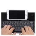 Clavier Bluetooth Pliable et Support de Bureau - Noir