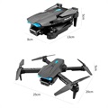 Mini Drone FPV Pliable S89 avec Double Caméra 4K - Noir