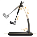 Support Bureau Pliable Gravity pour Smartphone/Tablette - Noir