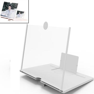 Amplificateur de loupe d\'écran pliable / Support de téléphone - Blanc