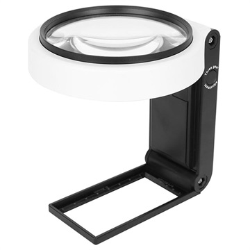 Loupe Pliante avec Lumière UV et LED 7018A - Noir / Blanc