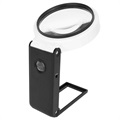 Loupe Pliante avec Lumière UV et LED 7018A - Noir / Blanc