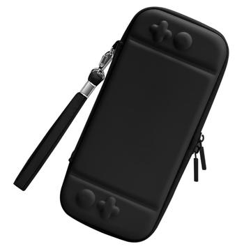 Nintendo Switch Solid Color PU Leather Carrying Protective Case Shockproof Portable Storage Bag - Noir