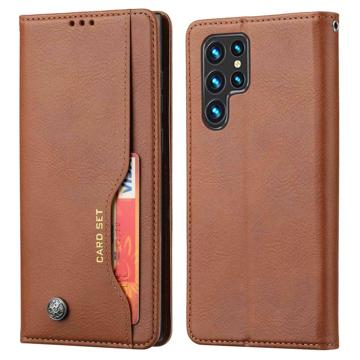 Étui Portefeuille Samsung Galaxy S23 Ultra 5G - Série Card Set - Marron