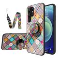 Coque Hybride Samsung Galaxy S23 Ultra 5G Checkered Pattern - Mandala Coloré