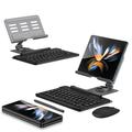 Pour Samsung Galaxy Z Fold4 5G / Fold3 5G / Fold2 5G / Fold 5G Clavier Support Pliant Magnétique Avec Souris Stylet (Emballage ouvert - Excellent) - Gris