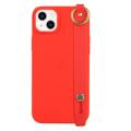 Coque iPhone 14 Plus en TPU avec Dragonne - Série Candy Color - Rouge