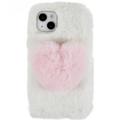 Coque iPhone 14 Plus en TPU - Plush Heart - Blanche