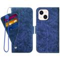 Étui Portefeuille iPhone 14 Plus Rotatif Porte-Cartes - Bleu