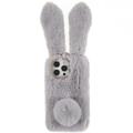 Coque iPhone 14 Pro Max Oreilles de Lapin d'hiver à Fourrure