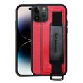 Coque Revêtue iPhone 14 Pro Max Bicolore avec Sangle et Porte-Cartes
