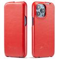 Étui à Rabat iPhone 14 Pro Max Vertical Fashion - Rouge