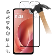 Protecteur d'écran Motorola Moto G06/G06 Power en verre trempé Couverture complète - 9H - Bord noir