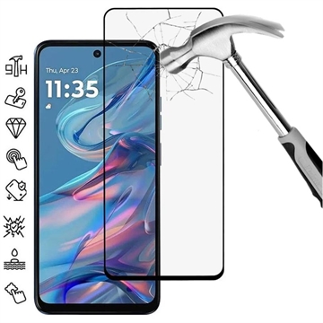Protecteur d’Écran Motorola Moto G45 en Verre Trempé Full Cover - Bord Noir