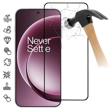 Protecteur d\'écran OnePlus 15 en verre trempé Couverture complète - 9H - Bord noir