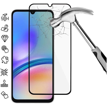 Protecteur d’Écran - 9H - Samsung Galaxy A05s en Verre Trempé Full Cover - Bord Noir