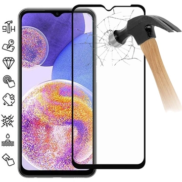 Protecteur d’Écran - 9H - Samsung Galaxy A23 5G en Verre Trempé Full Cover - Bord Noir