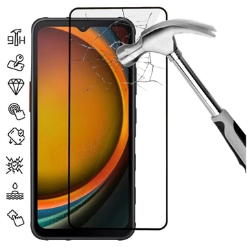 Protecteur d’Écran - 9H - Samsung Galaxy Xcover7 en Verre Trempé Full Cover - Bord Noir