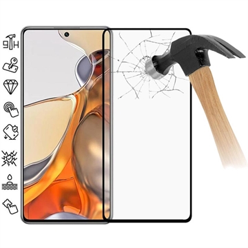 Protecteur d’Écran - 9H - Xiaomi 11T/11T Pro en Verre Trempé Full Cover - Bord Noir