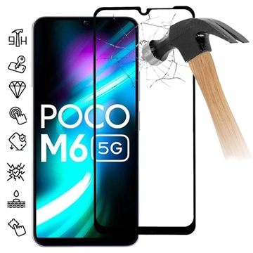 Protecteur d’Écran - 9H - Xiaomi Poco M6 en Verre Trempé Full Cover - Bord Noir