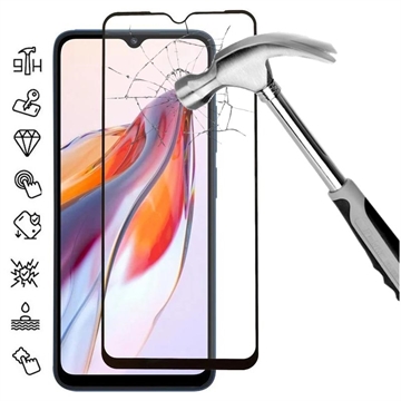 Protecteur d’Écran - 9H - Xiaomi Redmi 12C en Verre Trempé Full Cover - Bord Noir