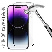Protecteur d’Écran iPhone 16 Pro Max en Verre Trempé Full Cover - Bord Noir