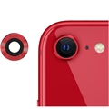 Protecteur d'Objectif iPhone SE (2022)/SE (2020) en Métal & Verre Trempé - Rouge