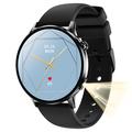 G34 Montre intelligente AMOLED 1,32" avec appels Bluetooth, surveillance de la santé et suivi de la condition physique - Noir