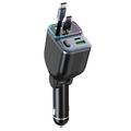 GC15 Chargeur de voiture 83W avec moniteur de tension en temps réel - Noir