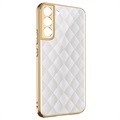 Coque Samsung Galaxy S22 5G en Verre Trempé GKK Painted - Grille Blanche