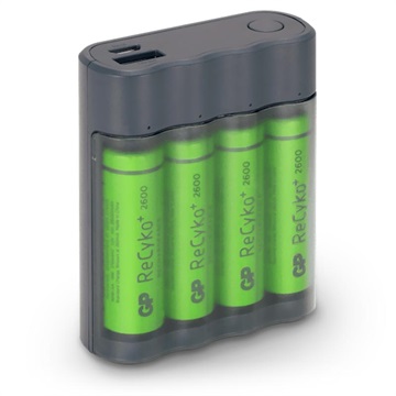 Chargeur de Pile USB & Batterie Externe GP Charge AnyWay AA/AAA