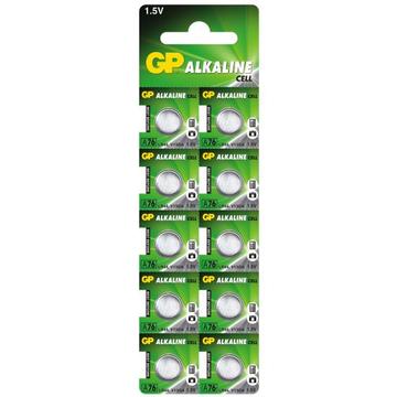 Piles bouton alcalines GP Mini LR44/A76 - 10 pièces