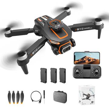 Drone sans balais pliable GT5 avec 3 batteries