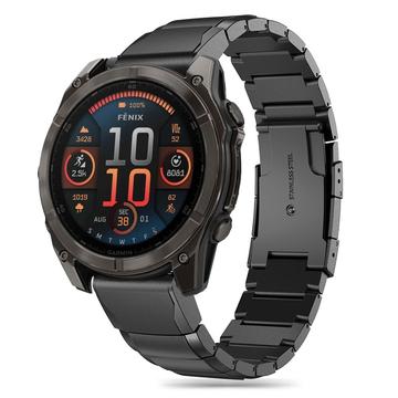 Garmin Fenix 5/6/6 Pro/7/8/E Tech-Protect SteelBand Bracelet en acier inoxydable - 47mm - Noir