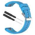 Bracelet Garmin Fenix 5X/Fenix 3 HR/Quatix 3/D2 en Silicone Souple - Azur Clair