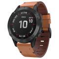 Bracelet Garmin Fenix 6/5/5 Plus en Cuir Véritable - Marron