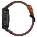 Bracelet Garmin Fenix 6/5/5 Plus en Cuir Véritable - Marron