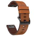 Bracelet Garmin Fenix 6/5/5 Plus en Cuir Véritable - Marron