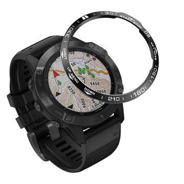 Garmin Fenix 6/6 Pro Watch Bezel Stainless Steel Cover - Noir
