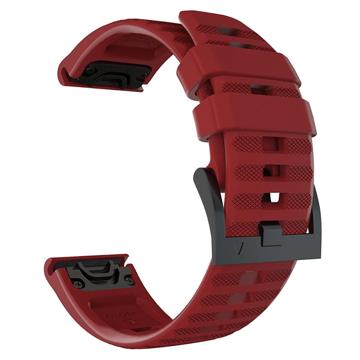 Bracelet Garmin Fenix 7X/6X GPS/6X Pro en Silicone Souple - Rouge